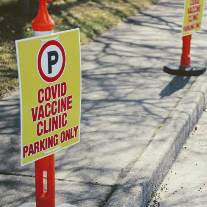 covid parking sign